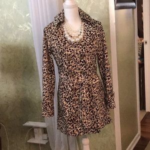 Trendy Cheetah Trench Coat